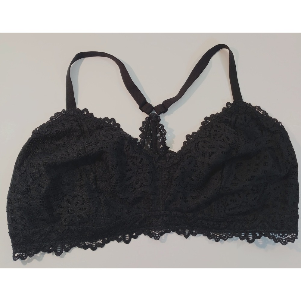 Auden Racerback Bralette, Women's Bra, 3X, Black